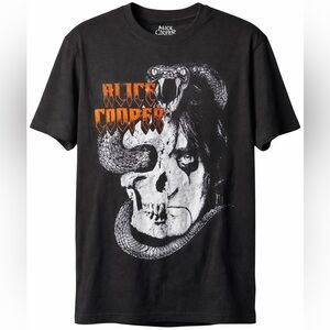 Alice Cooper Graphic Band T-Shirt Black Size S/P Rock Concert Tee